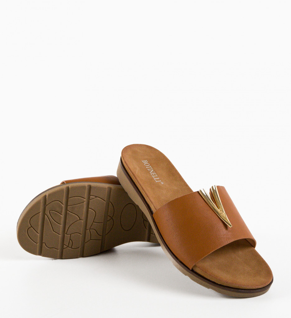 Papuci Dama Yaffe Camel | Confort și Stil - imagine 8