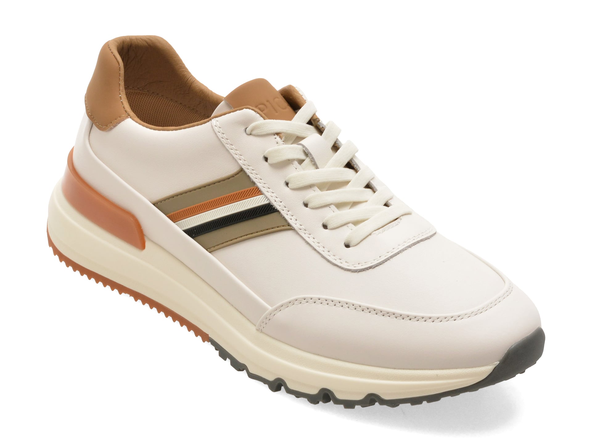 Pantofi Sport Epica Barbati Piele Naturala Albi