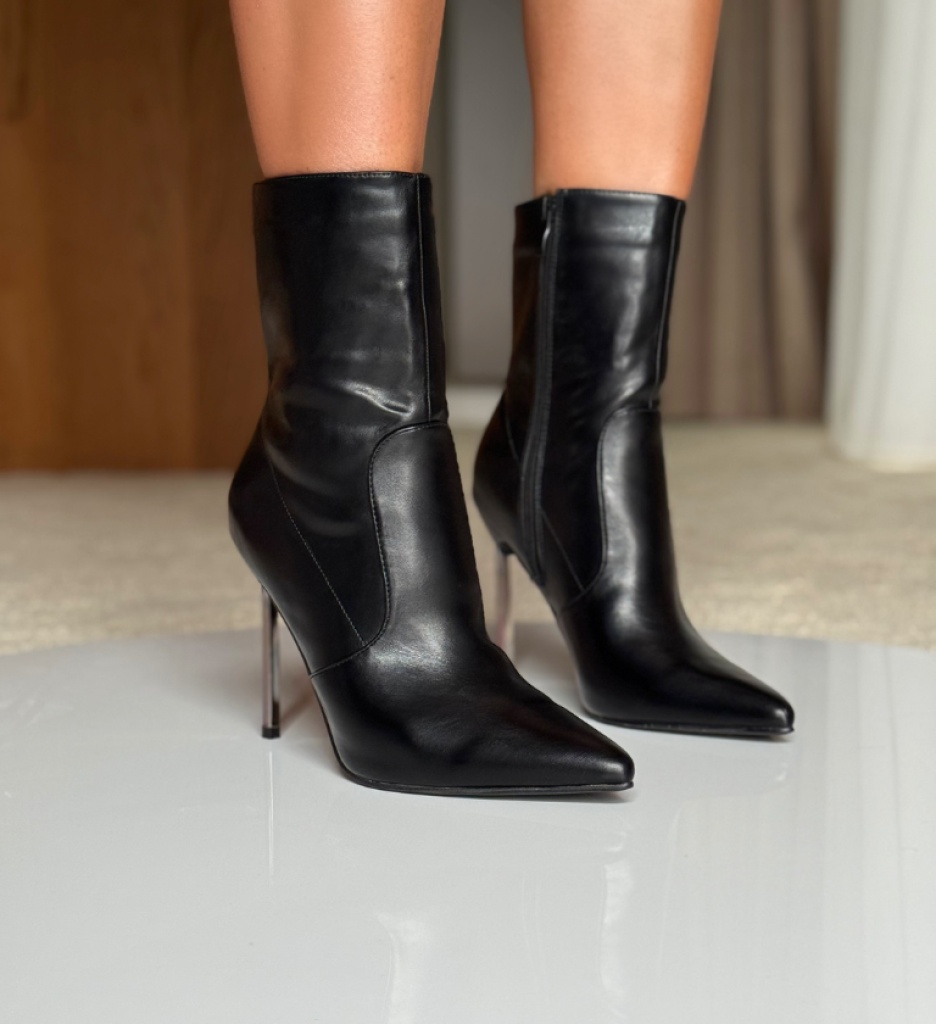 Botine Dama Beinar Negre 3 - Eleganță și Stil - imagine 2