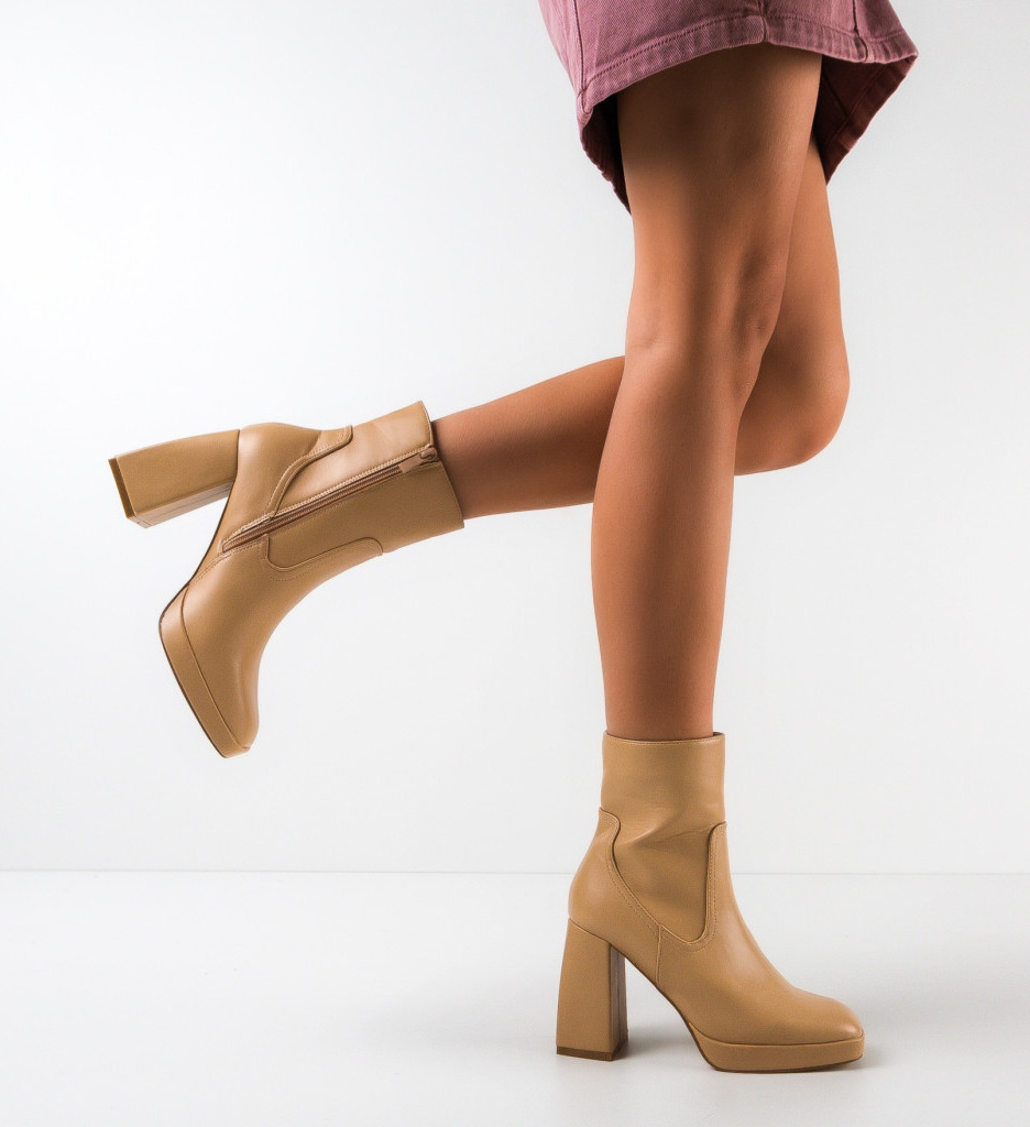 Botine Dama Nevin Bej - Confort și Stil - imagine 4