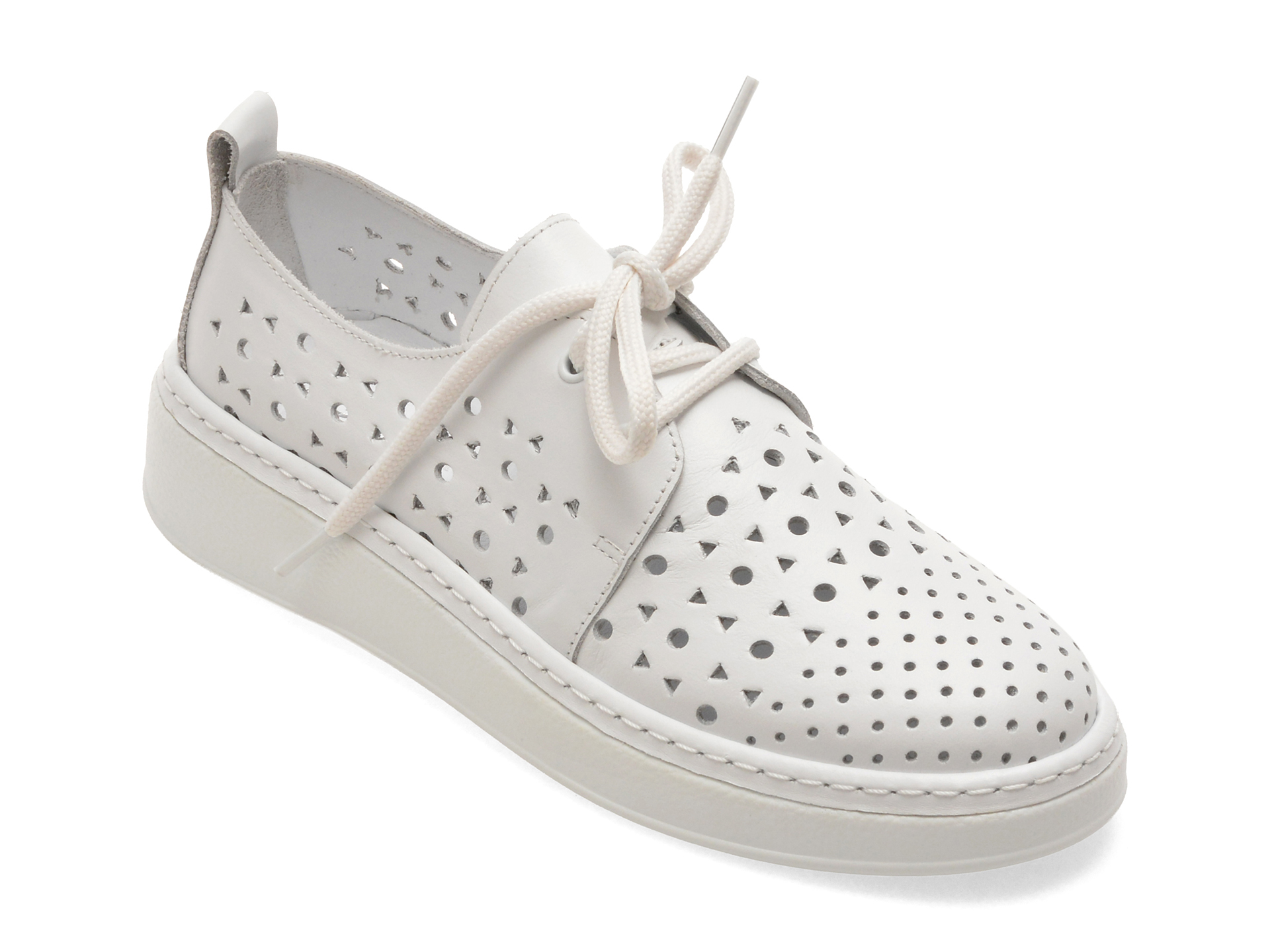 Pantofi GRYXX albi din piele naturala