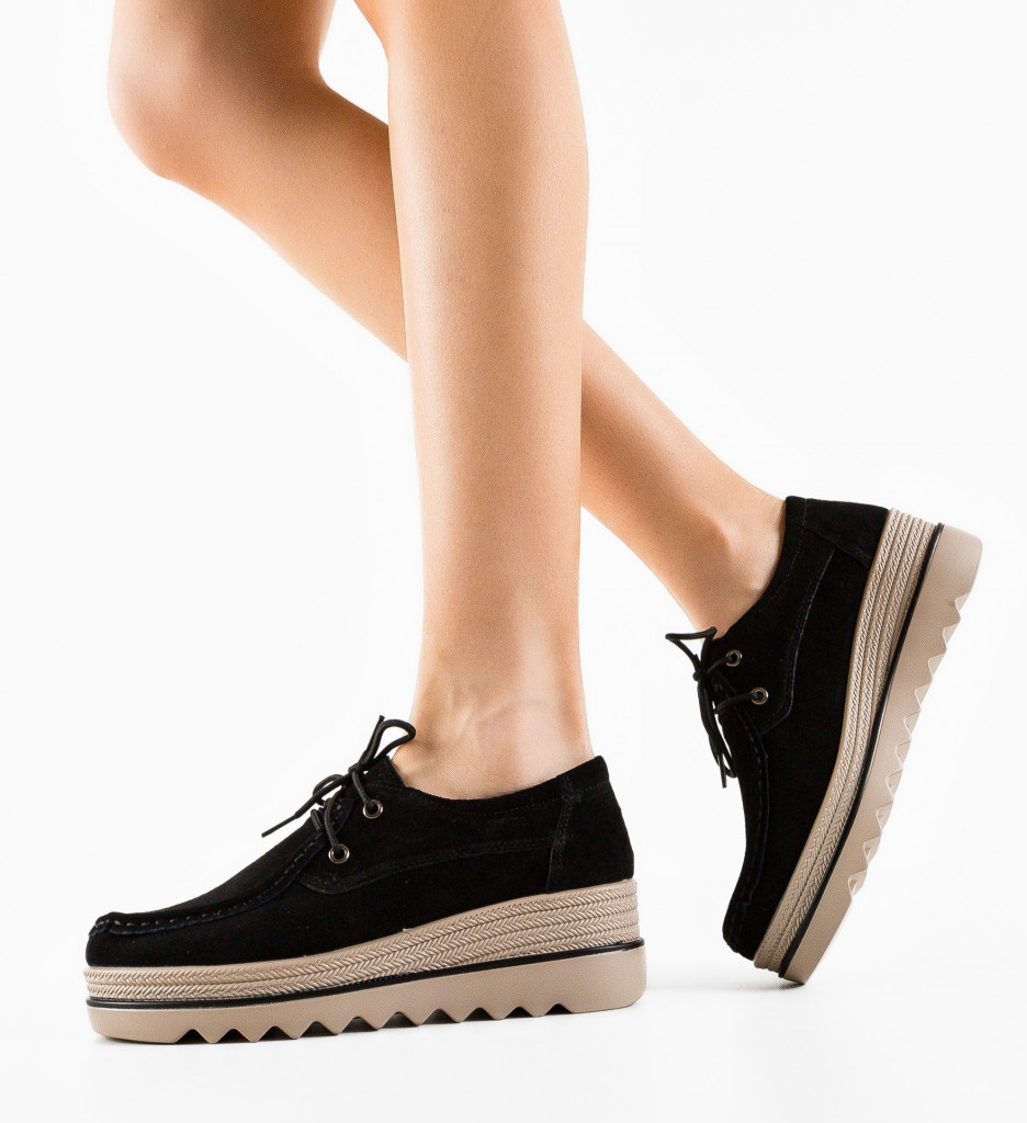 Pantofi Casual Sagrio Negri - Confort și Stil