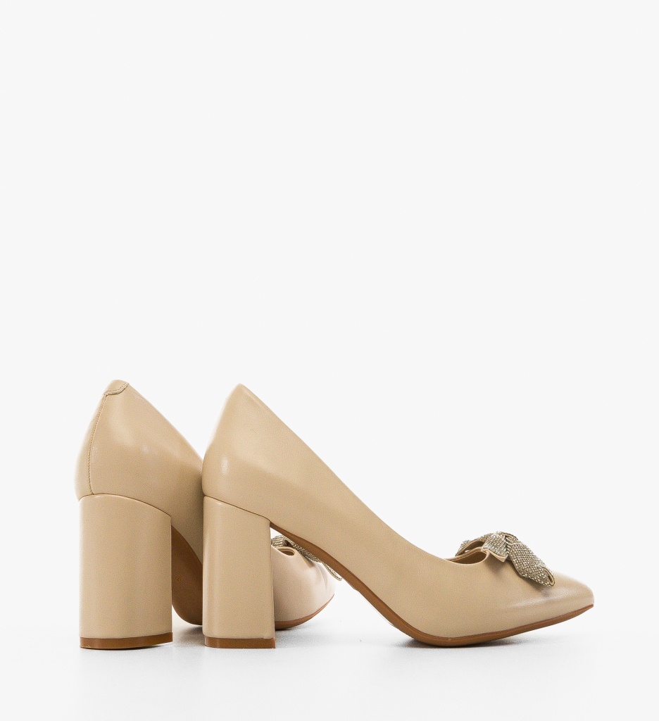 Pantofi Yesee Bej 2 - Eleganță pe Toc - imagine 3