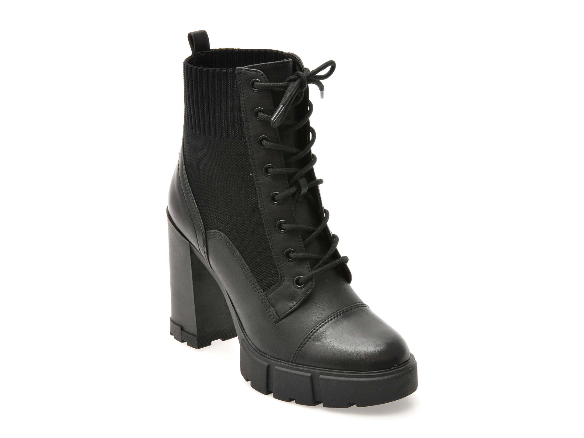 ALDO REBEL 001 - Ghete negre din piele naturală