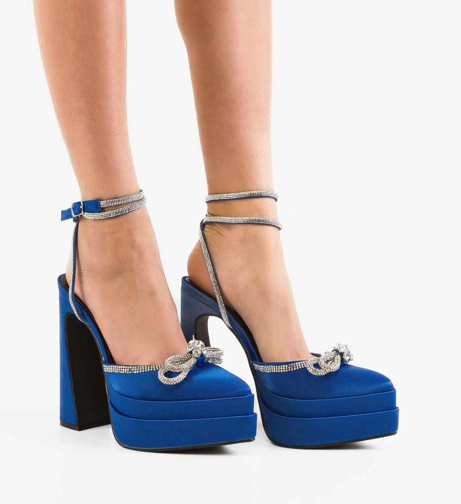 Pantofi Dama Keira Albastri | Eleganță și Stil - imagine 2