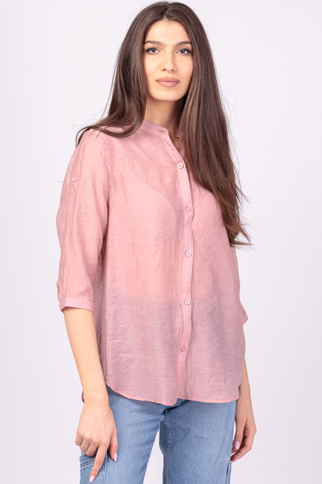 Cămașă Roz Prăfuit Elegantă | Shopika