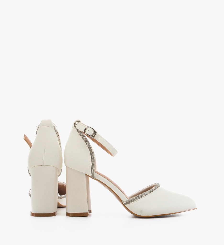 Pantofi Jaden Albi cu Toc - Eleganță și Stil - imagine 5