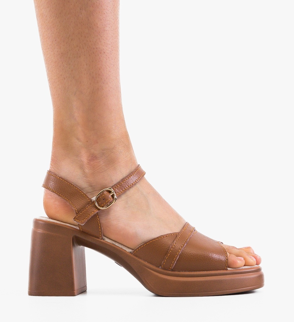 Sandale Toc Gaguwa Camel | Eleganță și Confort - imagine 6