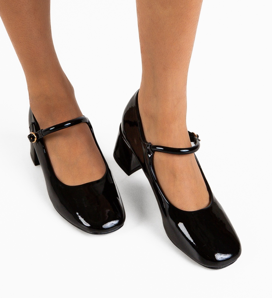 Pantofi Dama Bebewa Negri cu Toc Eleganți - imagine 2