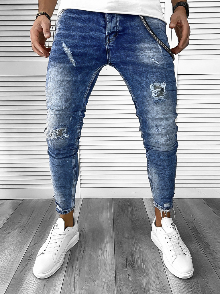 Blugi barbati conici albastri 368 M3-4.1