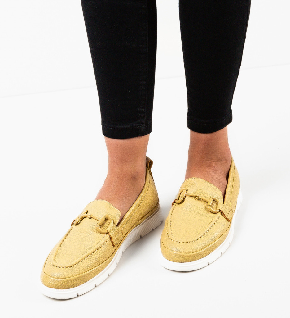 Pantofi Casual Olhan Galbeni - Confort și Stil - imagine 2