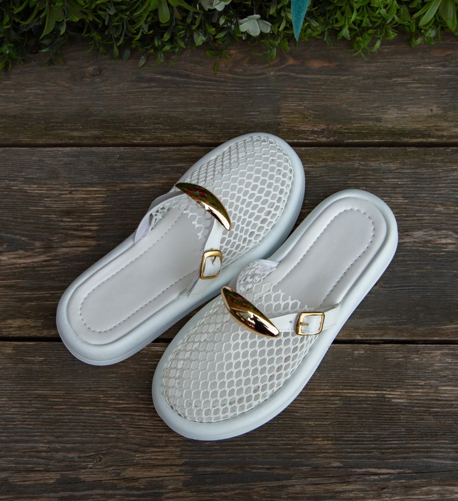 Papuci Dama Radon Albi | Confort și Eleganță - imagine 2