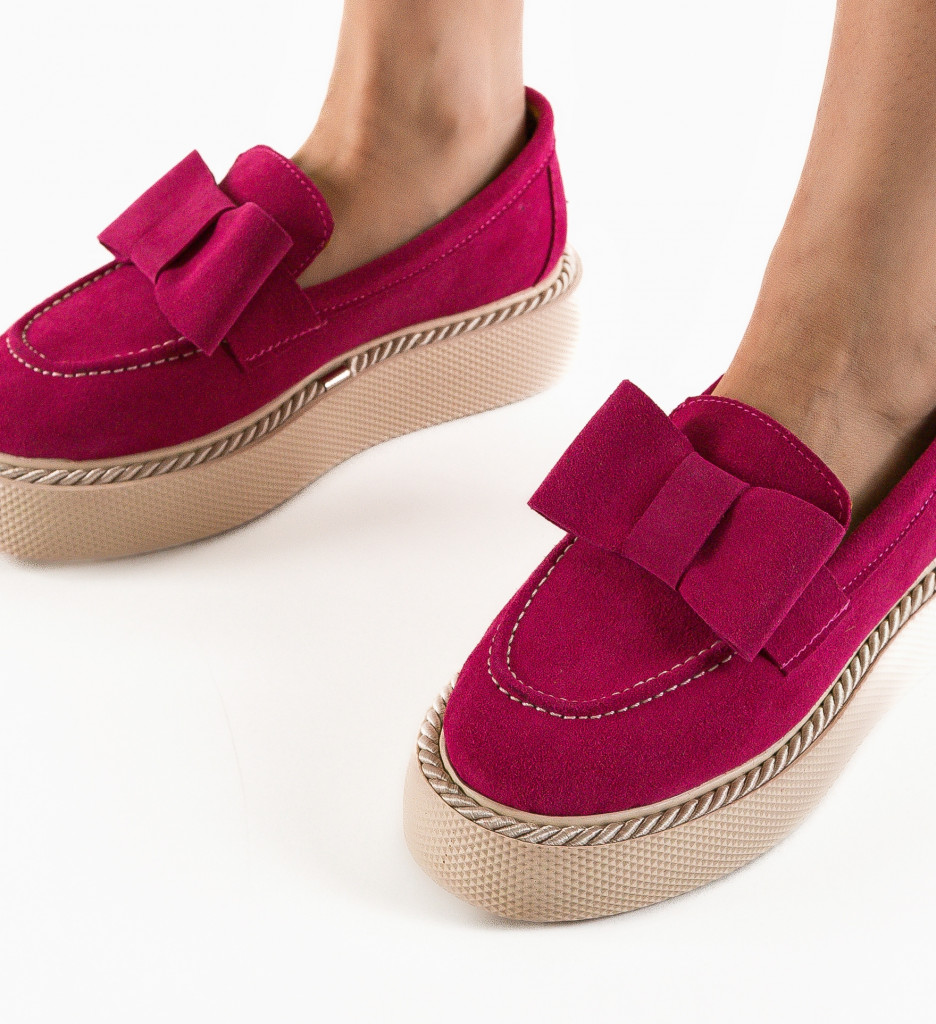Pantofi Casual Dama Kivu Fuchsia | Confort Zilnic - imagine 3
