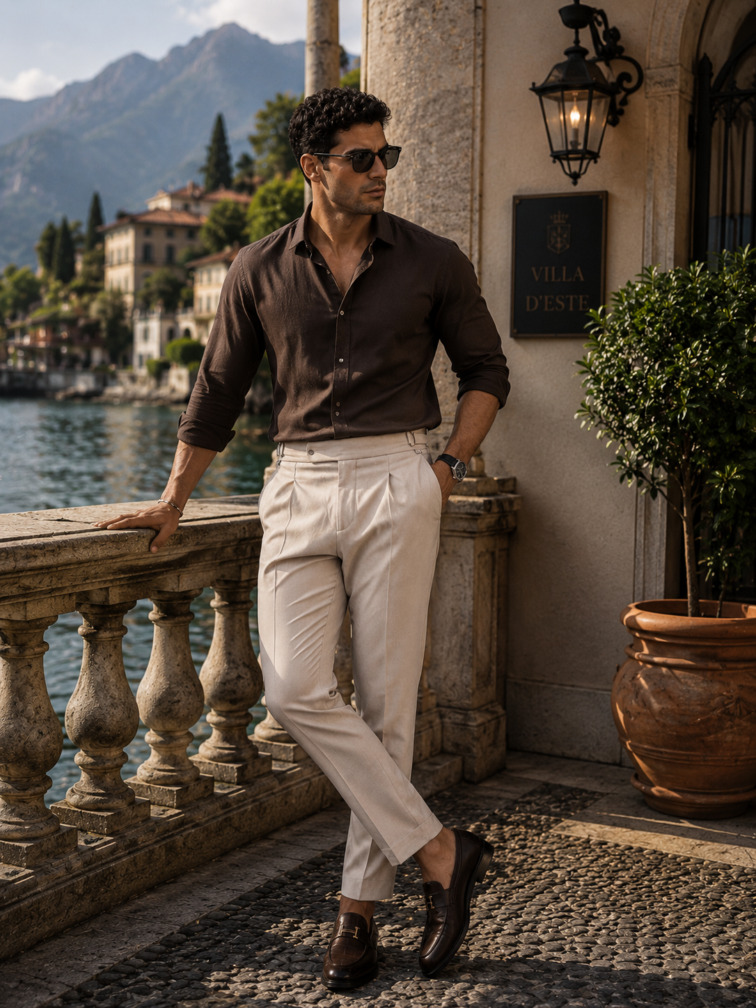 Pantaloni barbati casual  bej  PREMIUM  13503