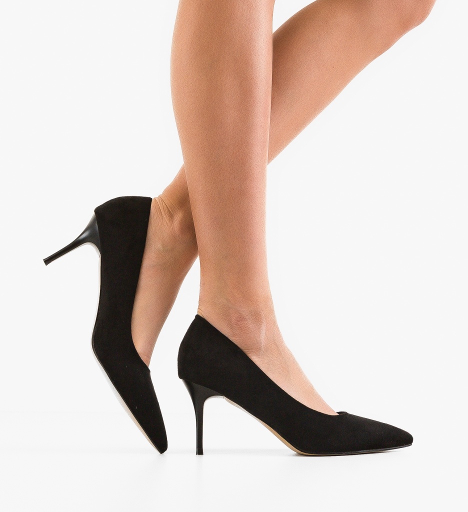 Pantofi Stiletto Ryra Negri Eleganți
