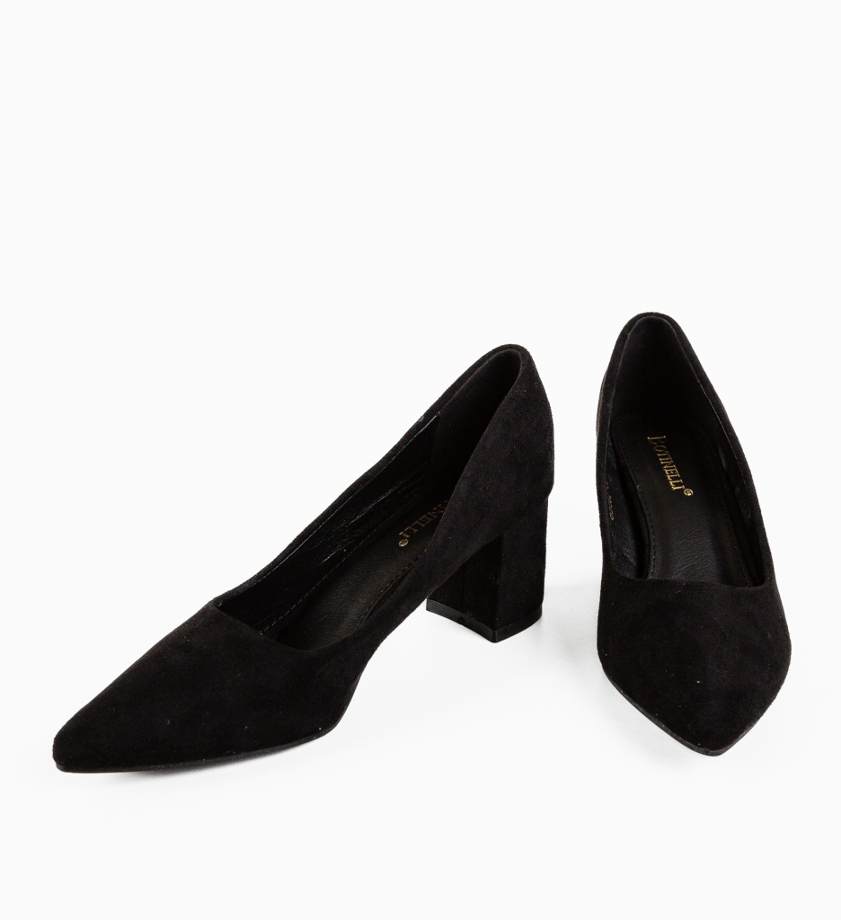 Pantofi Popeq Negri cu Toc Eleganți - imagine 6