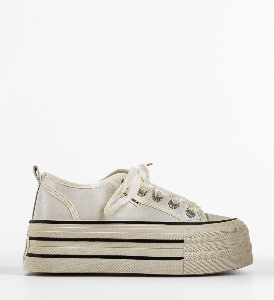 Sneakers Banner Dama Albi - Confort și Stil - imagine 4