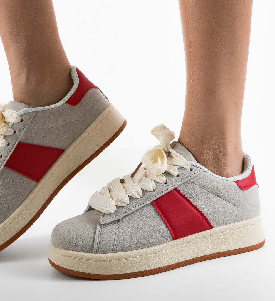 Sneakers Kionba Gri - Confort și Stil Sport - imagine 4