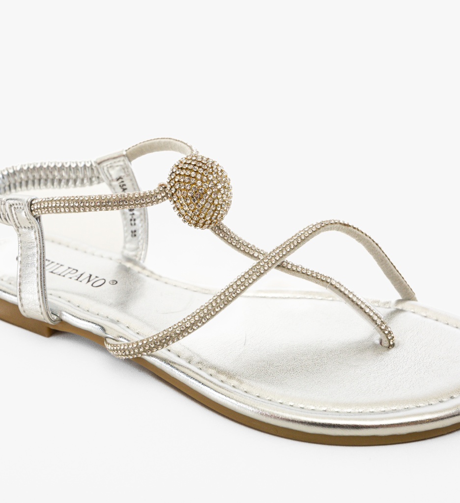 Sandale Dama Argintii Elegante - Coope - imagine 6