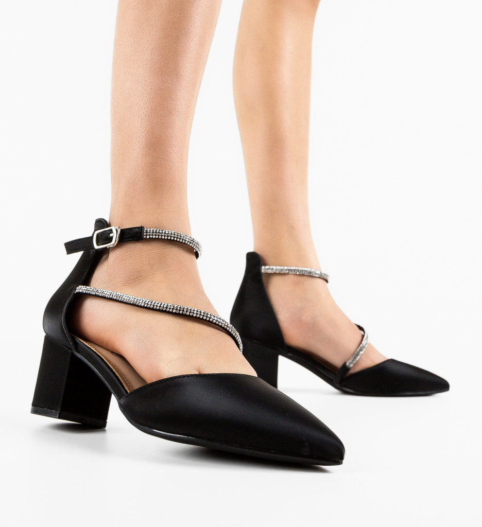 Pantofi Haari Negri Eleganți cu Toc