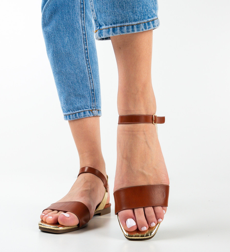 Sandale Donald Camel - Confortabile la 69.9 RON - imagine 2