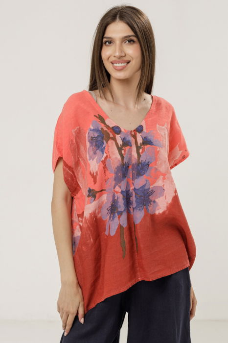 Bluza In Oversize Shopika | Imprimeu Floral Pastel