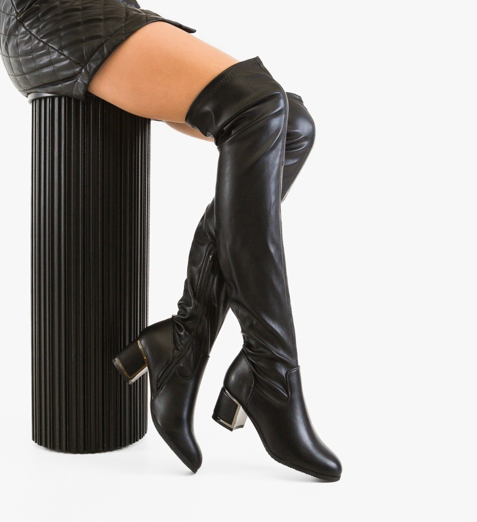 Cizme Dama Bynna Negre Depurtat | Eleganță Maximă - imagine 4