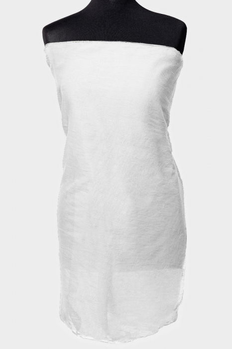 Esarfa Shopika Bumbac-Matase Alba Eleganta