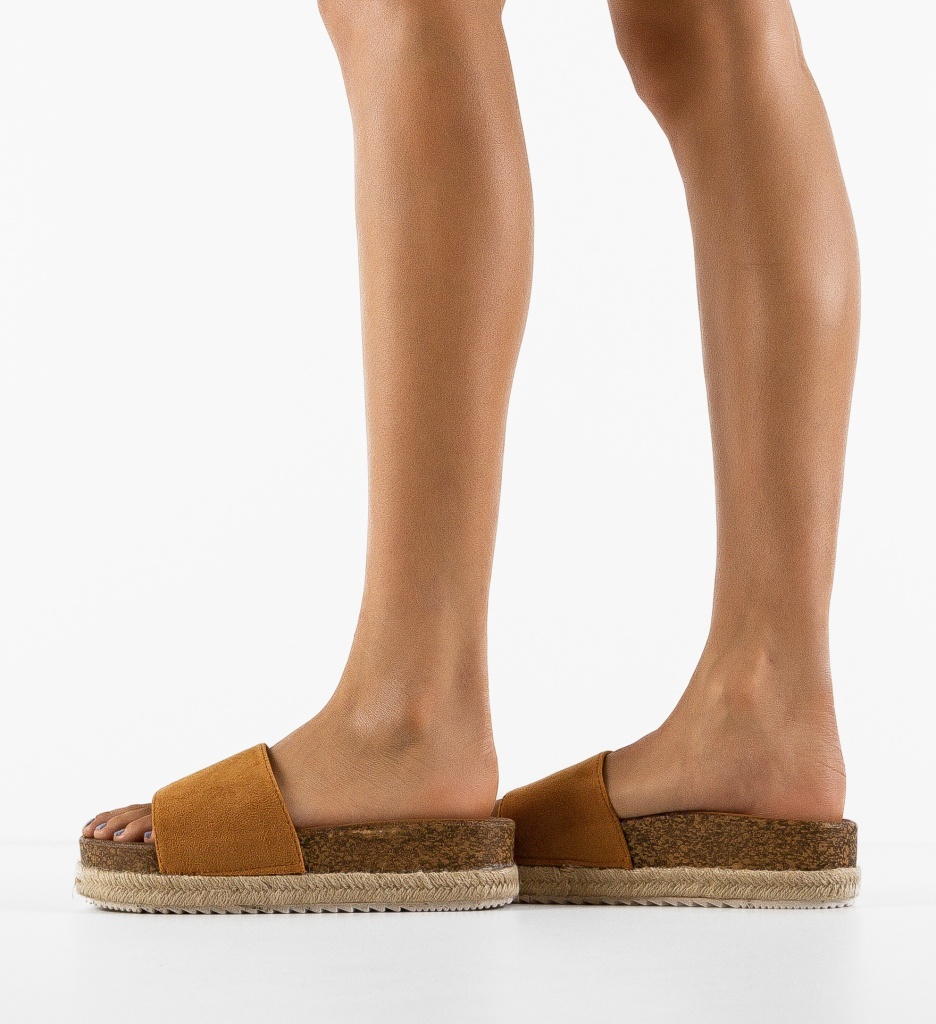 Papuci Dama Andy Camel | Eleganță și Confort - imagine 3