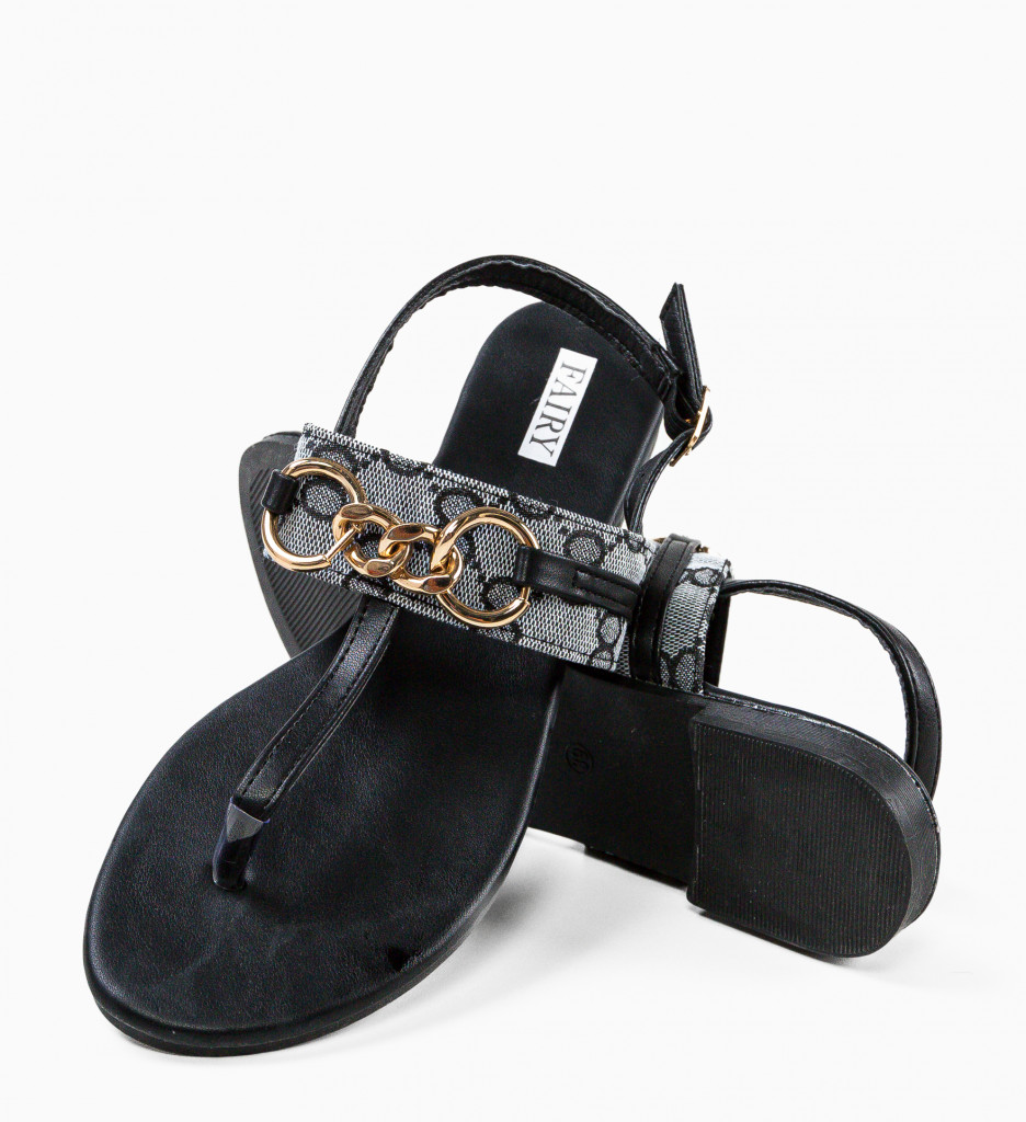 Sandale Dama Amela Negre Elegante - imagine 4