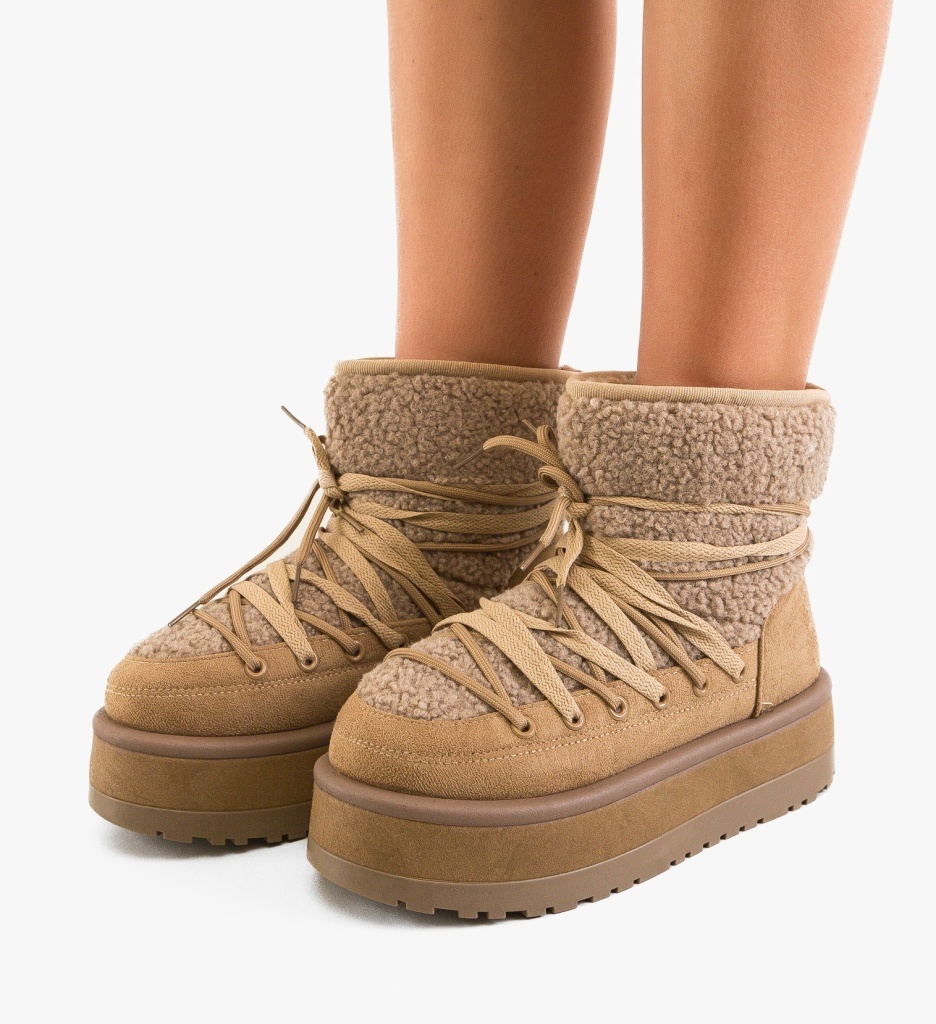 Ghete Dama Safine Khaki - Stil și Confort - imagine 3