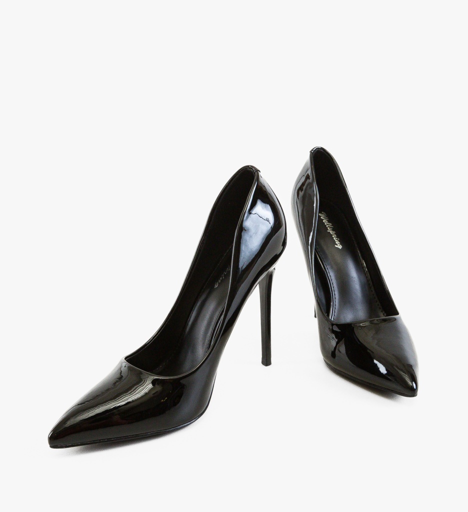 Pantofi Dama Lether Negri Eleganți - imagine 4