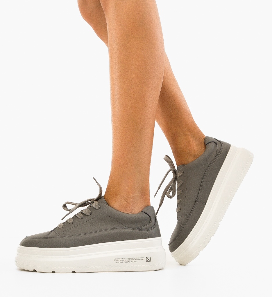 Sneakers Dama Moon Gri 2 - Confort & Stil Urban