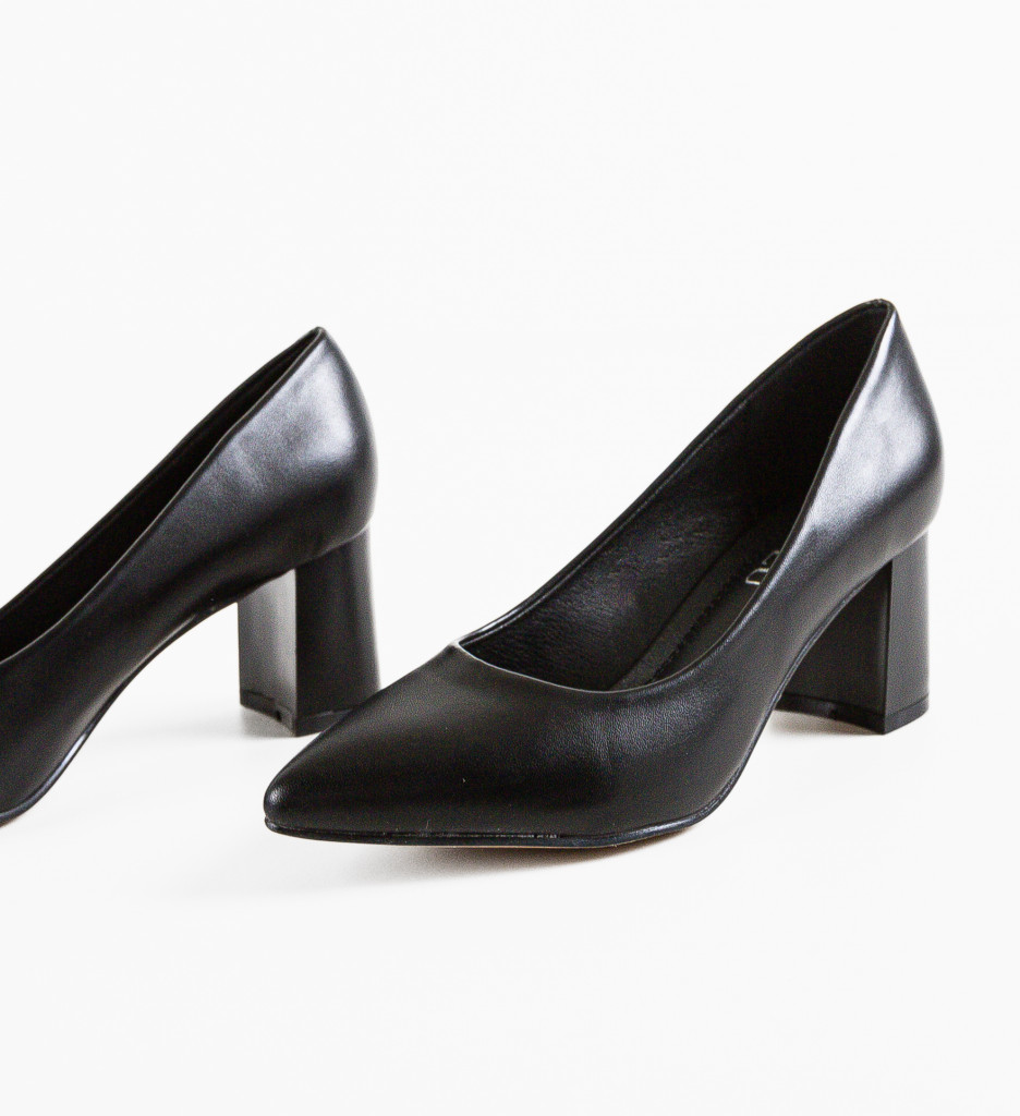 Pantofi Dama Walton Negri | Toc Elegant - imagine 5