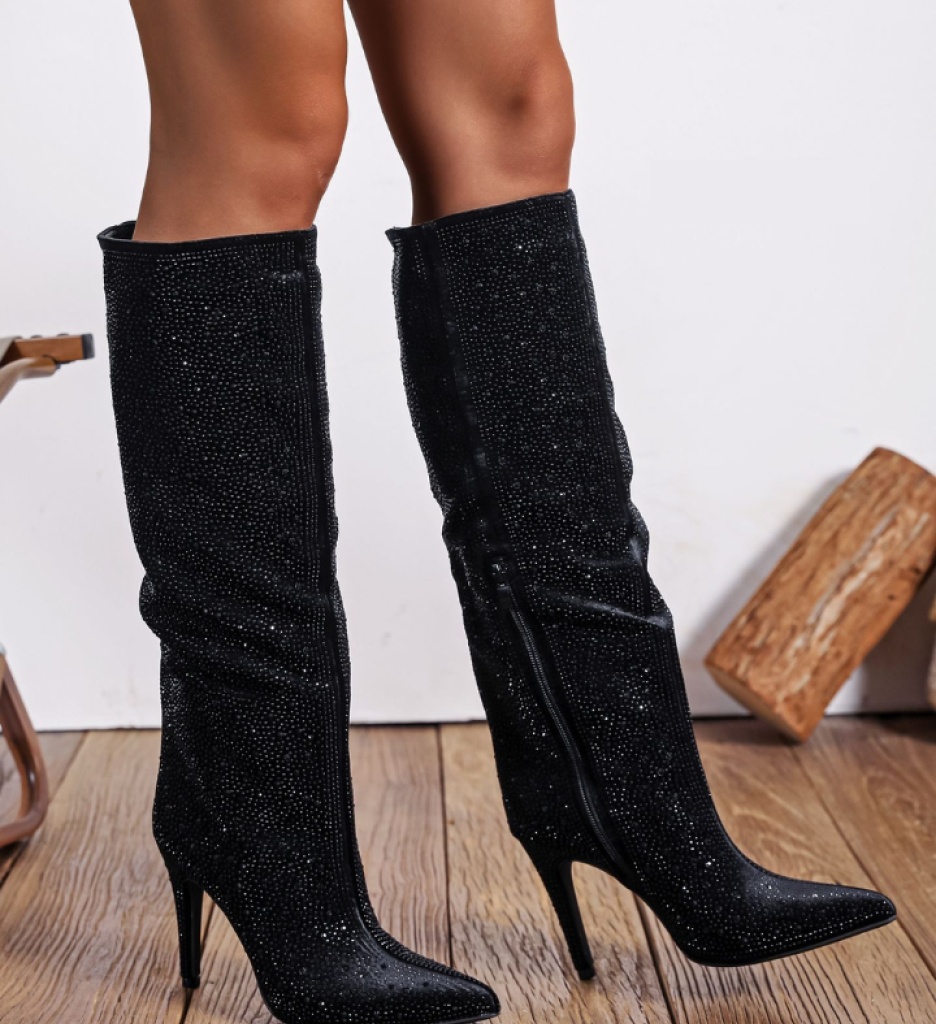 Cizme Dama Kanner Negre Depurtat | Stil & Confort