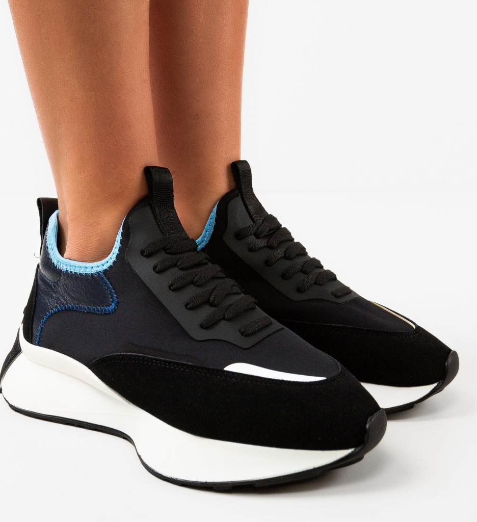 Sneakers Dama Londan Negri | Confort și Stil Urban - imagine 4