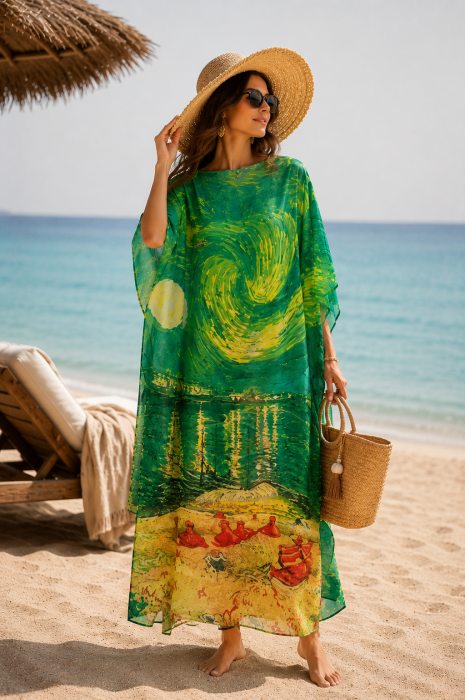 Rochie Poncho Monet - Stil Artistic Shopika - imagine 2