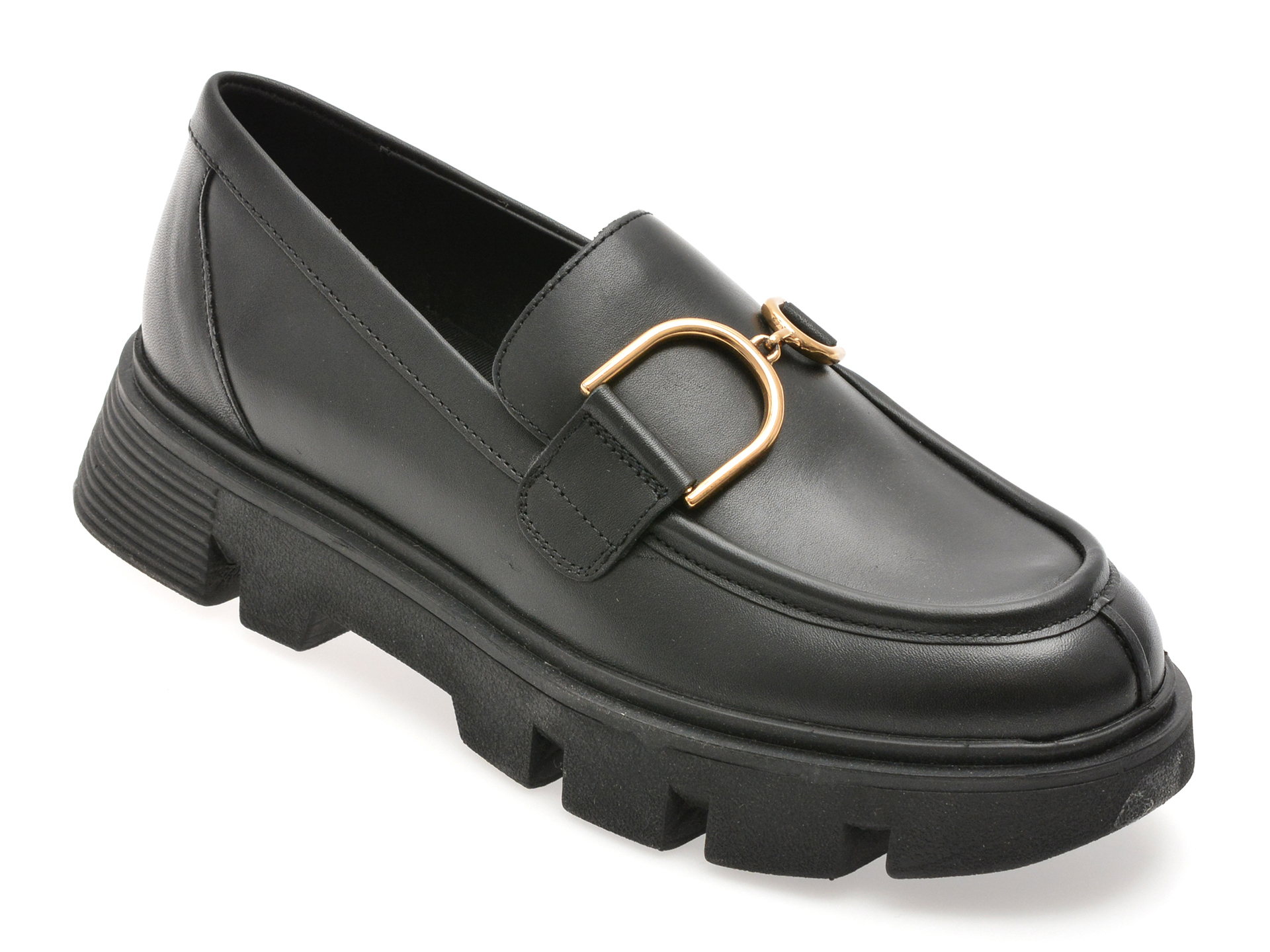 Mocasini Geox Negri din Piele Naturală