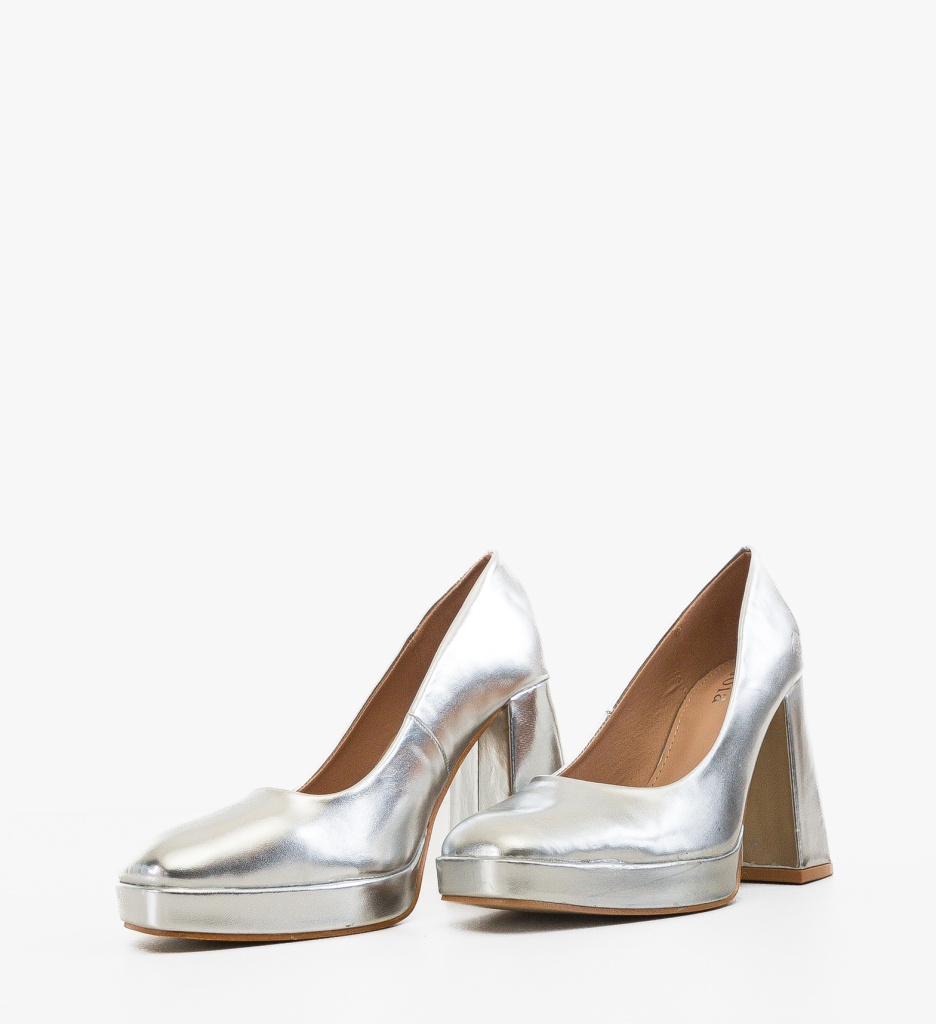 Pantofi Davis Argintii - Stil și Eleganță - imagine 6