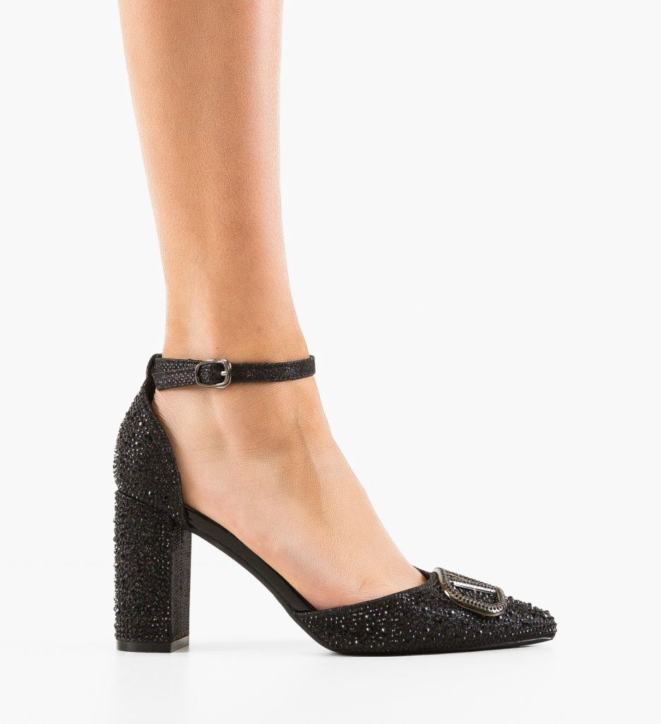 Pantofi Ayers Negri Eleganți cu Toc - imagine 20