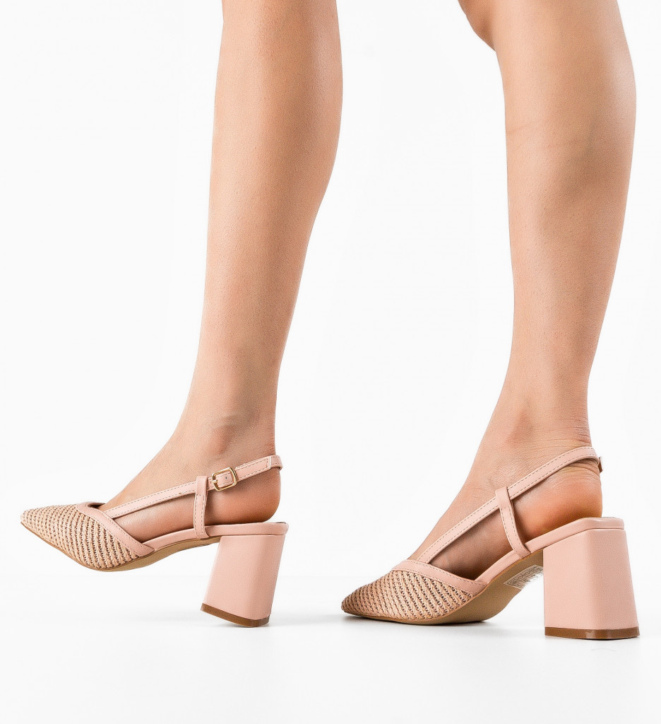 Pantofi cu Toc Agat Roz - Eleganță Asigurată - imagine 3