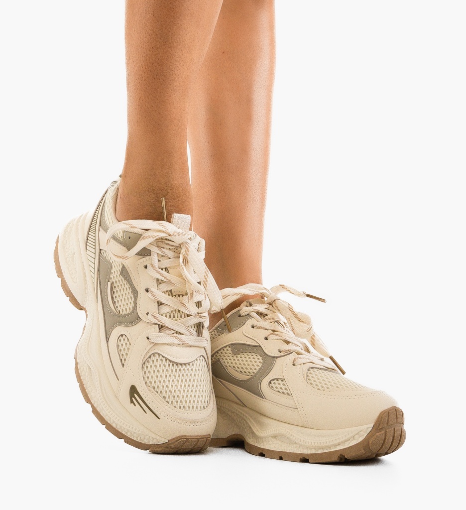 Sneakers Dama Yntere Bej - Confort și Stil - imagine 2
