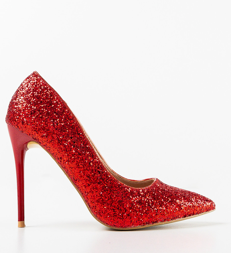 Pantofi cu Toc Samiya Rosii - Eleganță - imagine 4