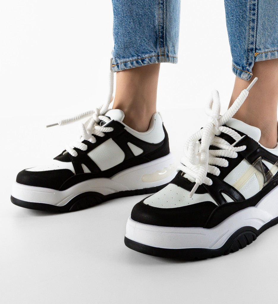 Sneakers Dama Ametist Negri | Confort și Stil - imagine 4