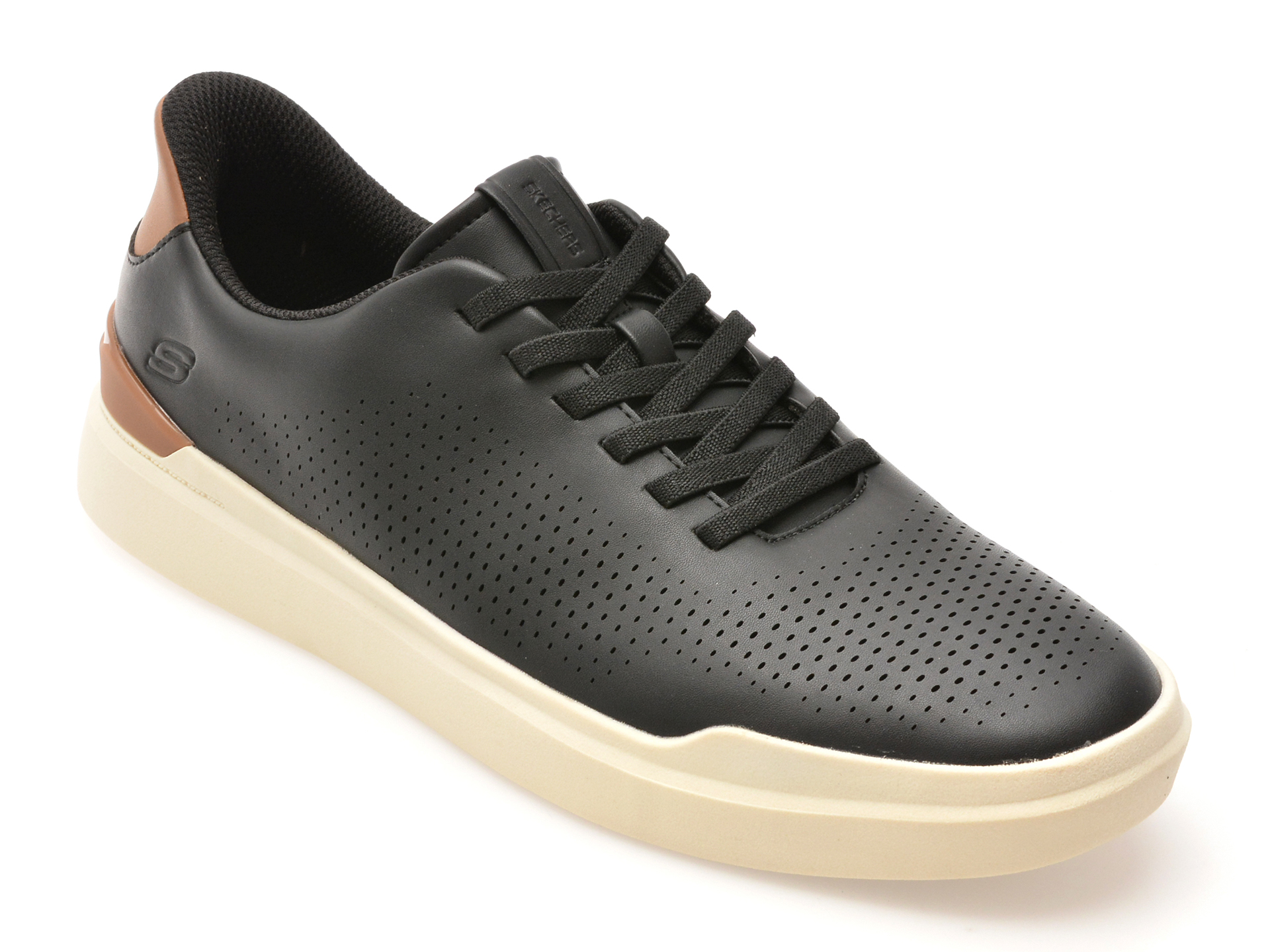 Skechers Owen - Pantofi negri slip-on confortabili