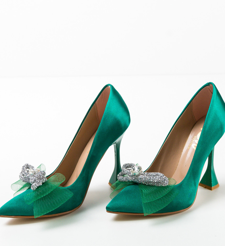 Pantofi cu Toc Oska Verzi | Eleganță Maximă - imagine 6