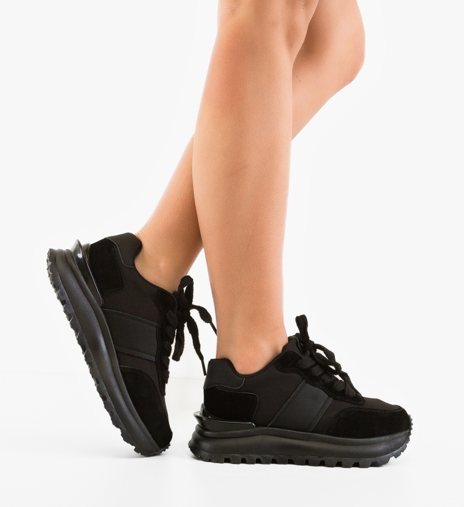 Sneakers Dama Contares Negri | Confort și Stil Urban - imagine 5