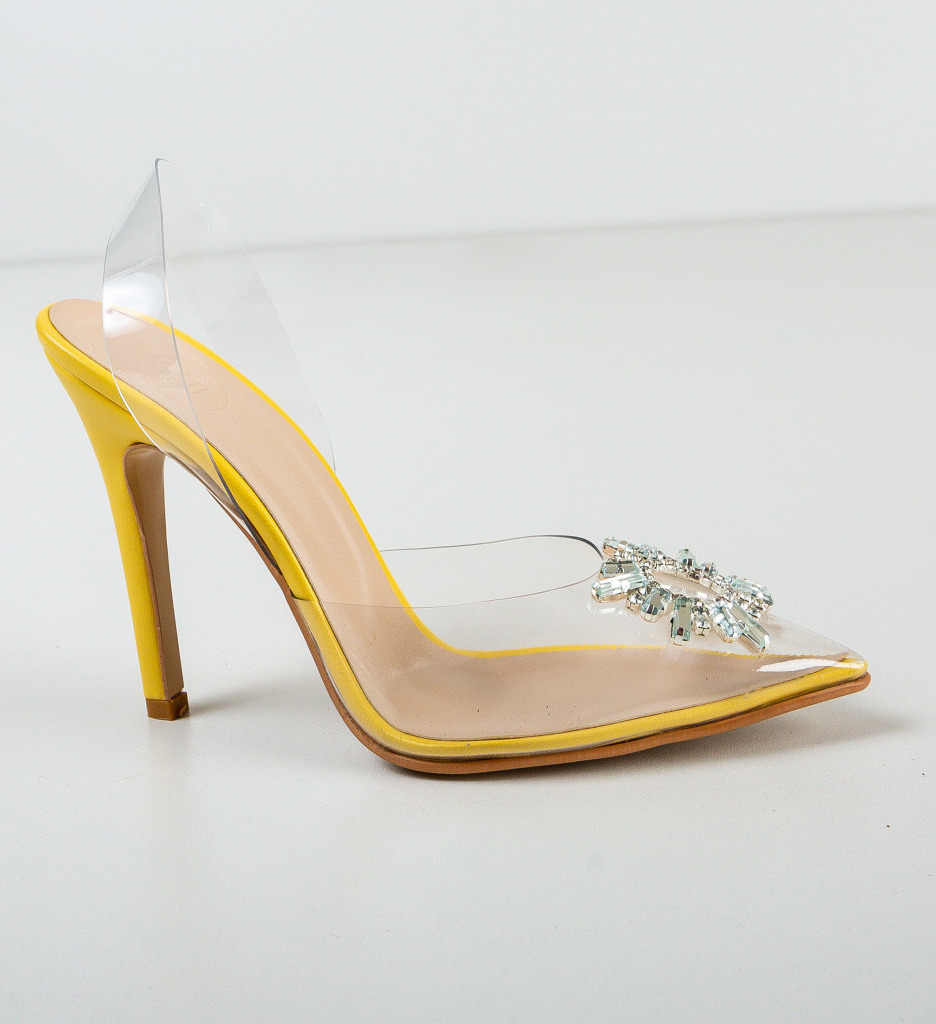 Pantofi Meltis Galbeni cu Toc - Eleganță Vibrantă - imagine 8