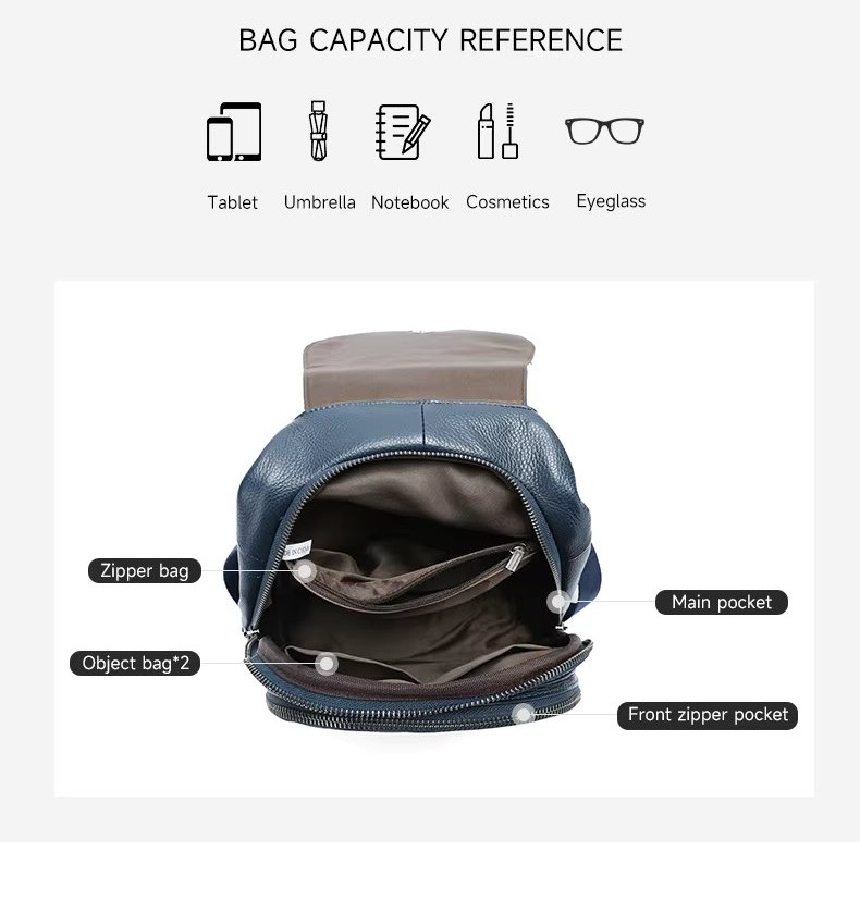 Rucsac Picadili Daliah GT3641 Piele Albastru - imagine 6