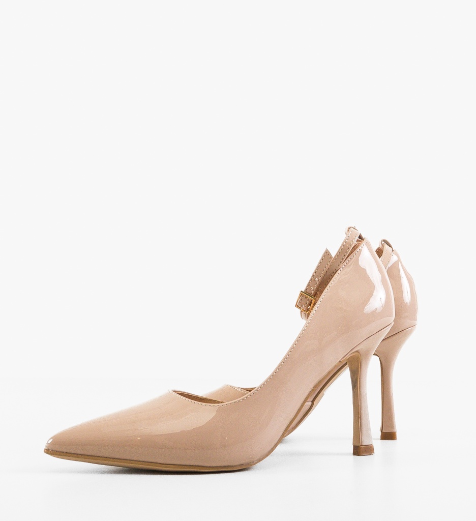 Pantofi Dama Iga Nude cu Toc Eleganți - imagine 5